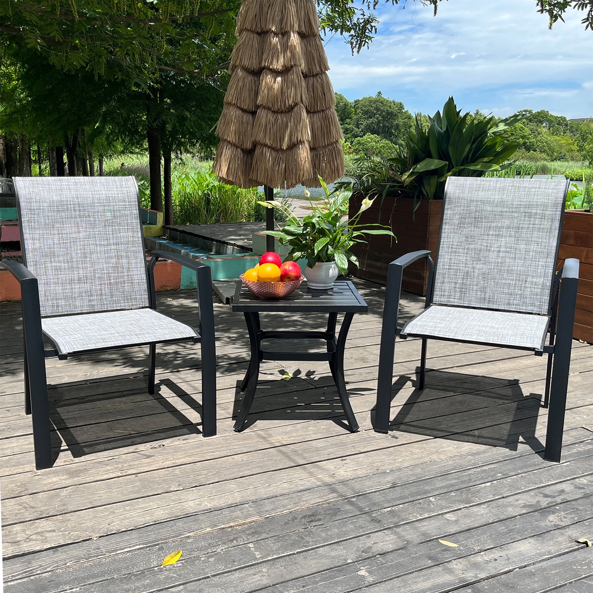 VRSHWO Garden Patio Chairs Set of 2 by HouseOfZazla