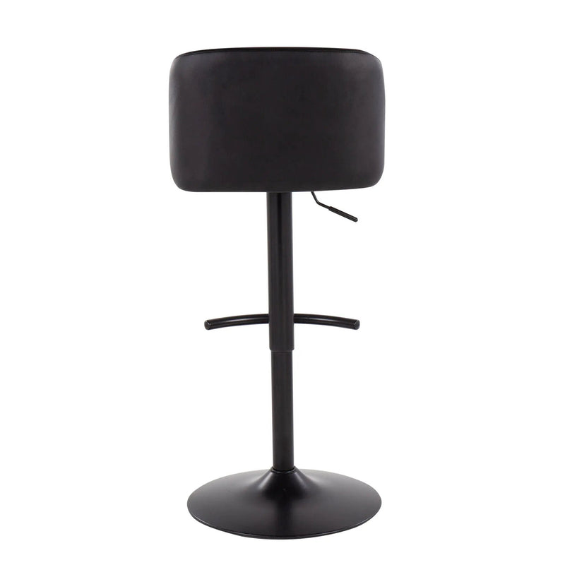 Toriano - Contemporary Adjustable Bar Stool With Rounded T Footrest (Set of 2) by Unique Piece Furniture