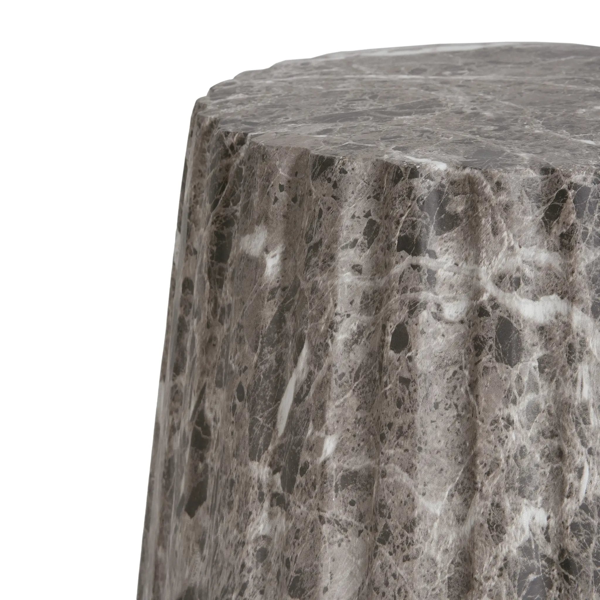 Outdoor Cleme Carved Side Table, Brown End Table by HouseOfZazla