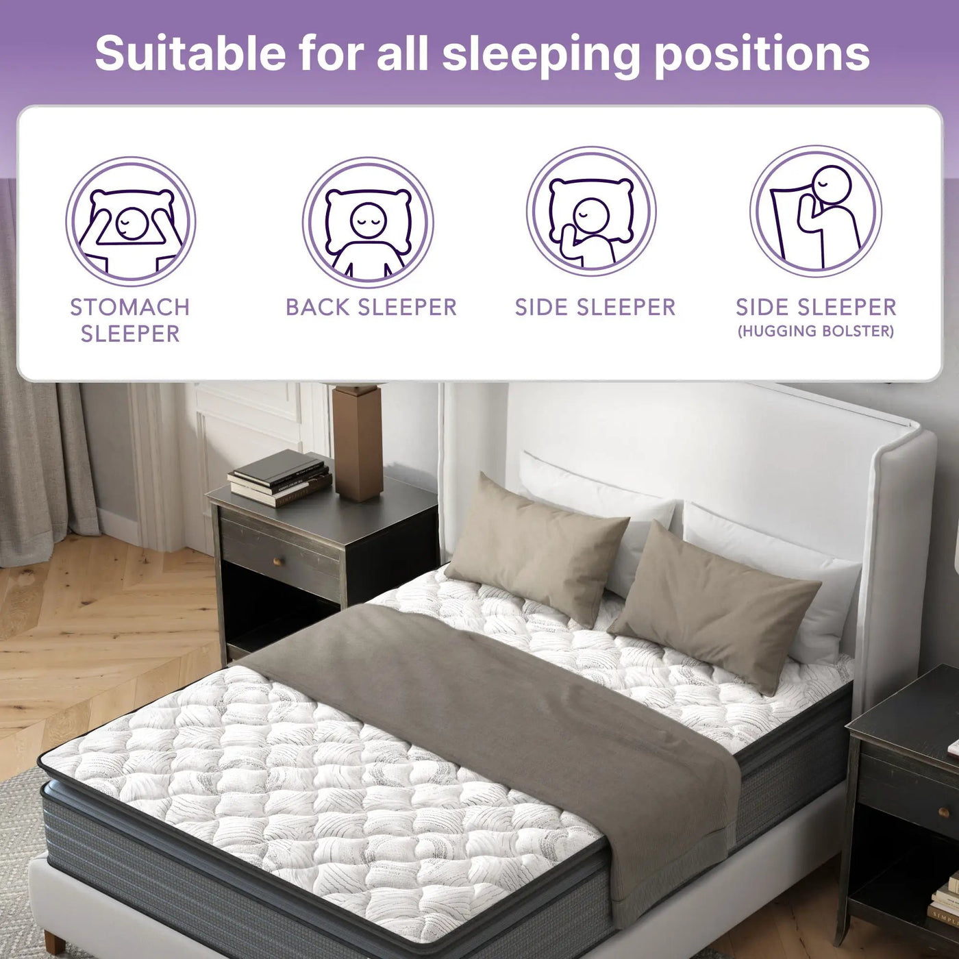 Isabella - 14" Hybrid Pillow Top Mattress by Unique Piece Furniture