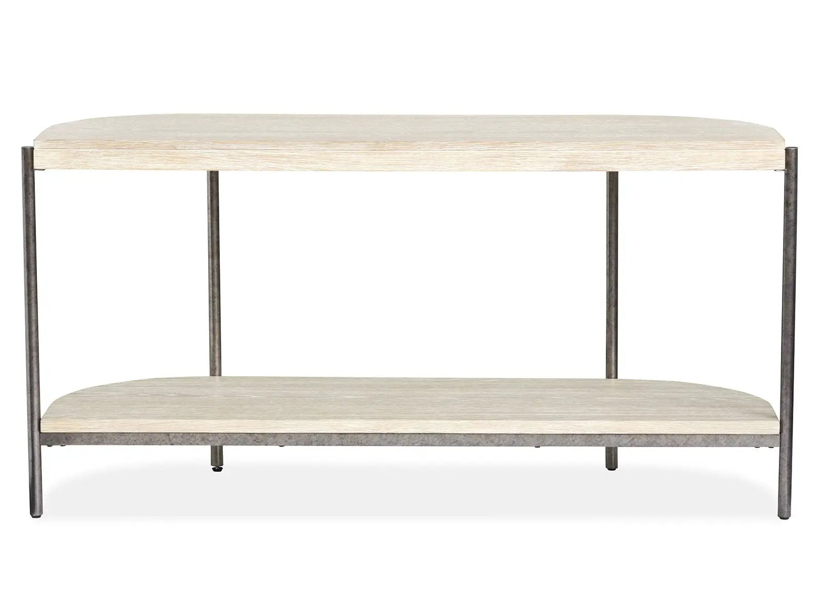 Jennings - Demilune Sofa Table - Edgecomb Gray And Weathered Antique Nickel by Unique Piece Furniture