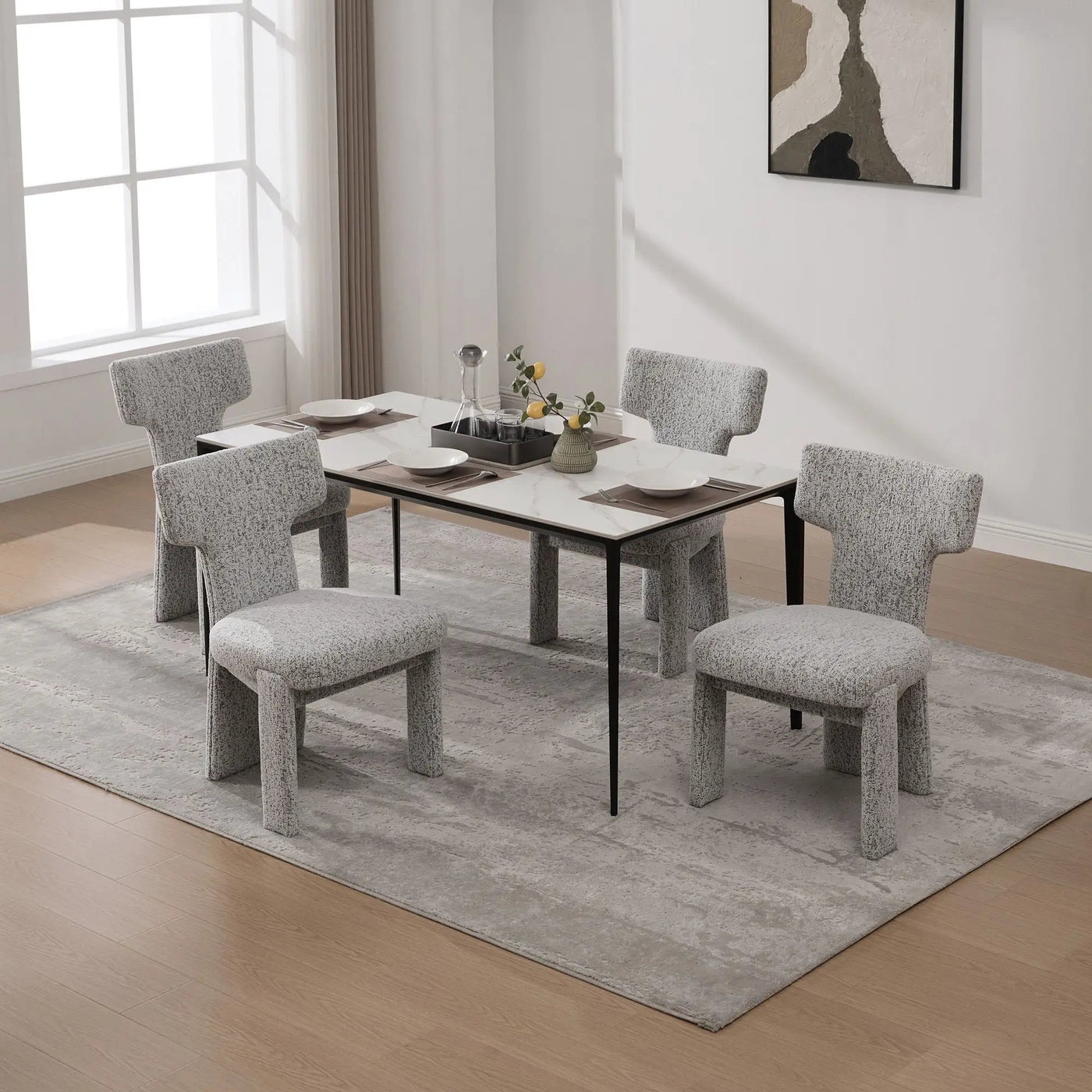 Armless Curved Back Accent Chairs by Unique Piece Furniture