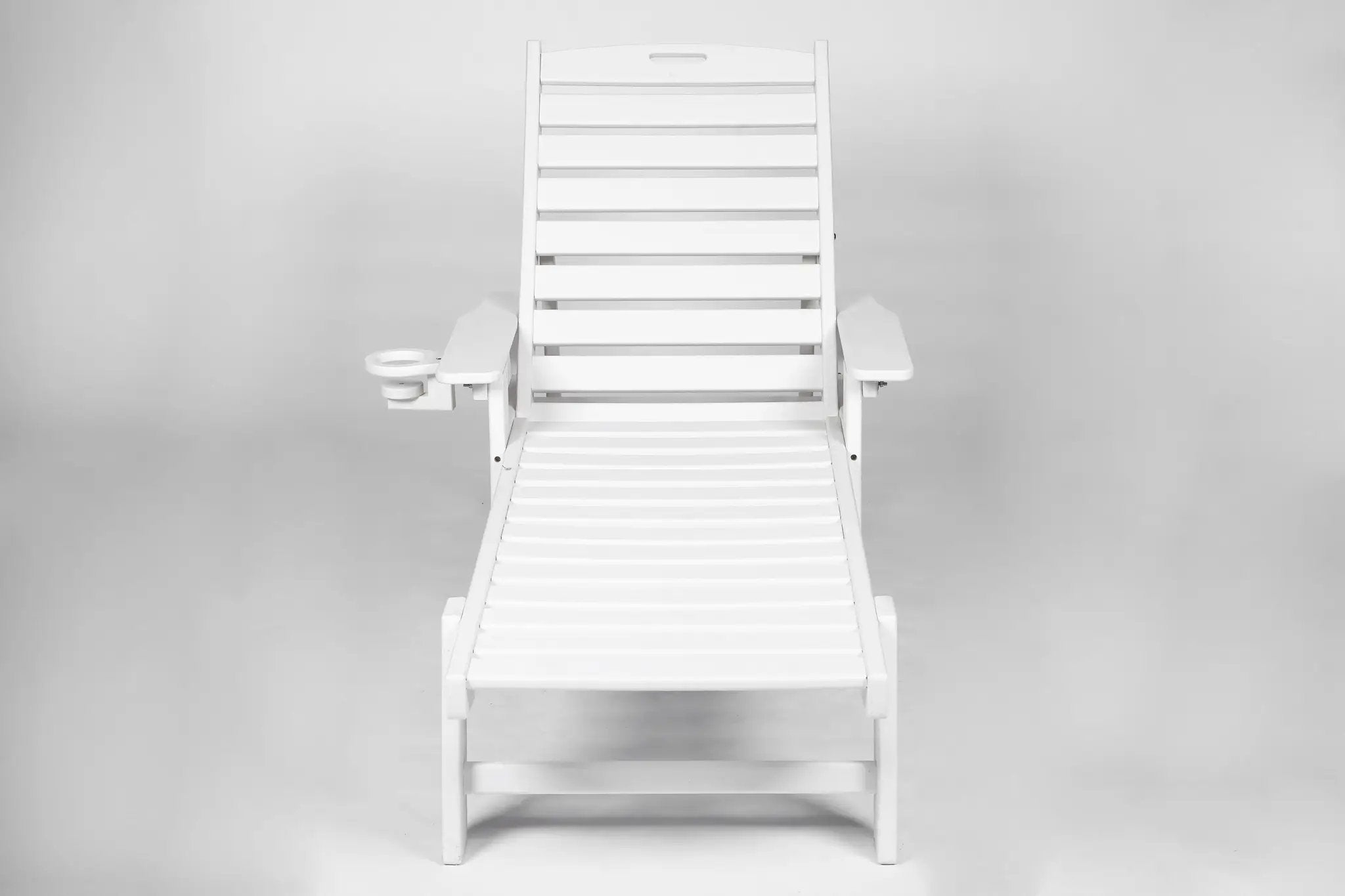Lounge Chair Outdoor with Wood Texture, HDPE, Adjustable Backrest by HouseOfZazla