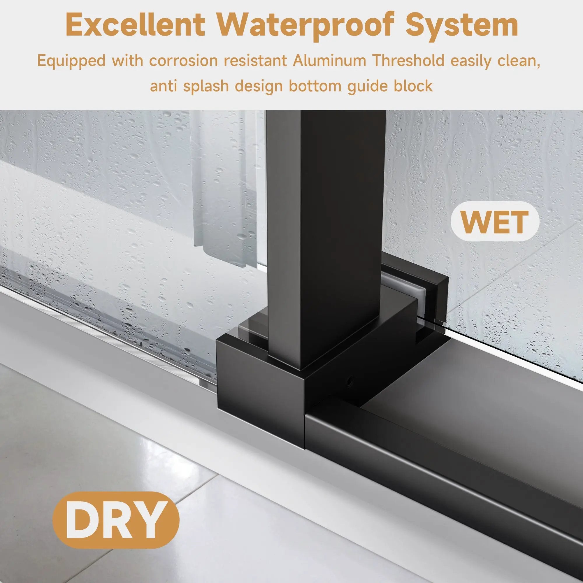 Frameless Single Sliding Shower Door by HouseOfZazla