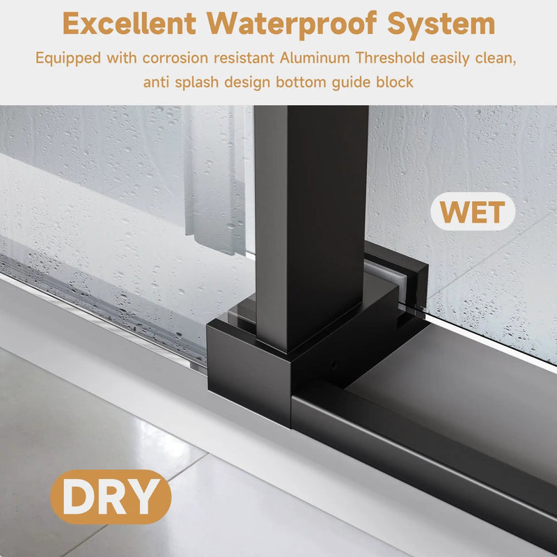 Frameless Single Sliding Shower Door by HouseOfZazla