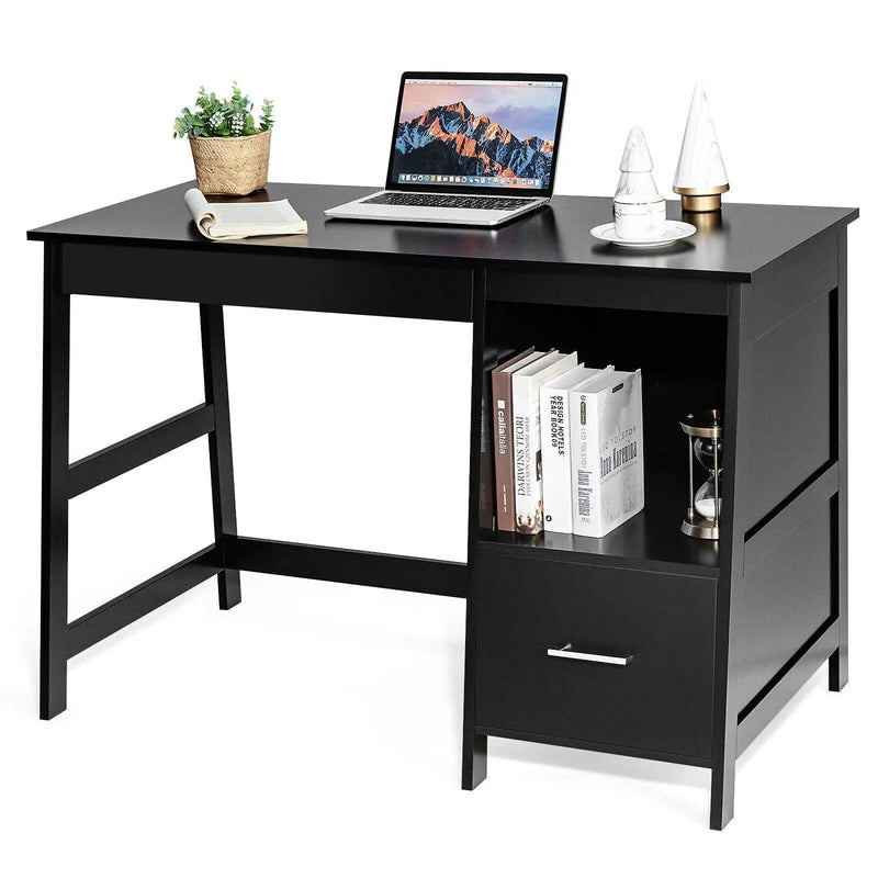 47.5 Inch Modern Home Computer Desk with 2 Storage Drawers by DirectDeals