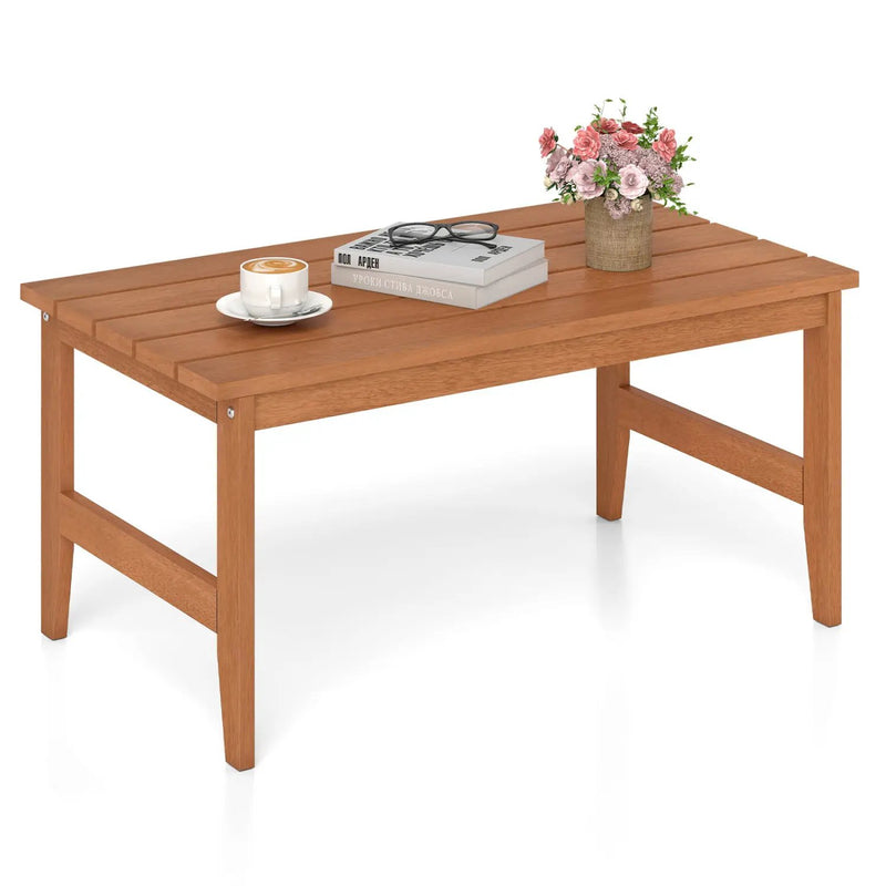 Rectangular Teak Wood Outdoor Coffee Table 35.5" by DirectDeals