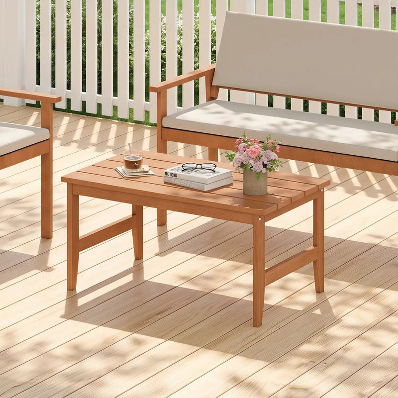 Rectangular Teak Wood Outdoor Coffee Table 35.5" by DirectDeals