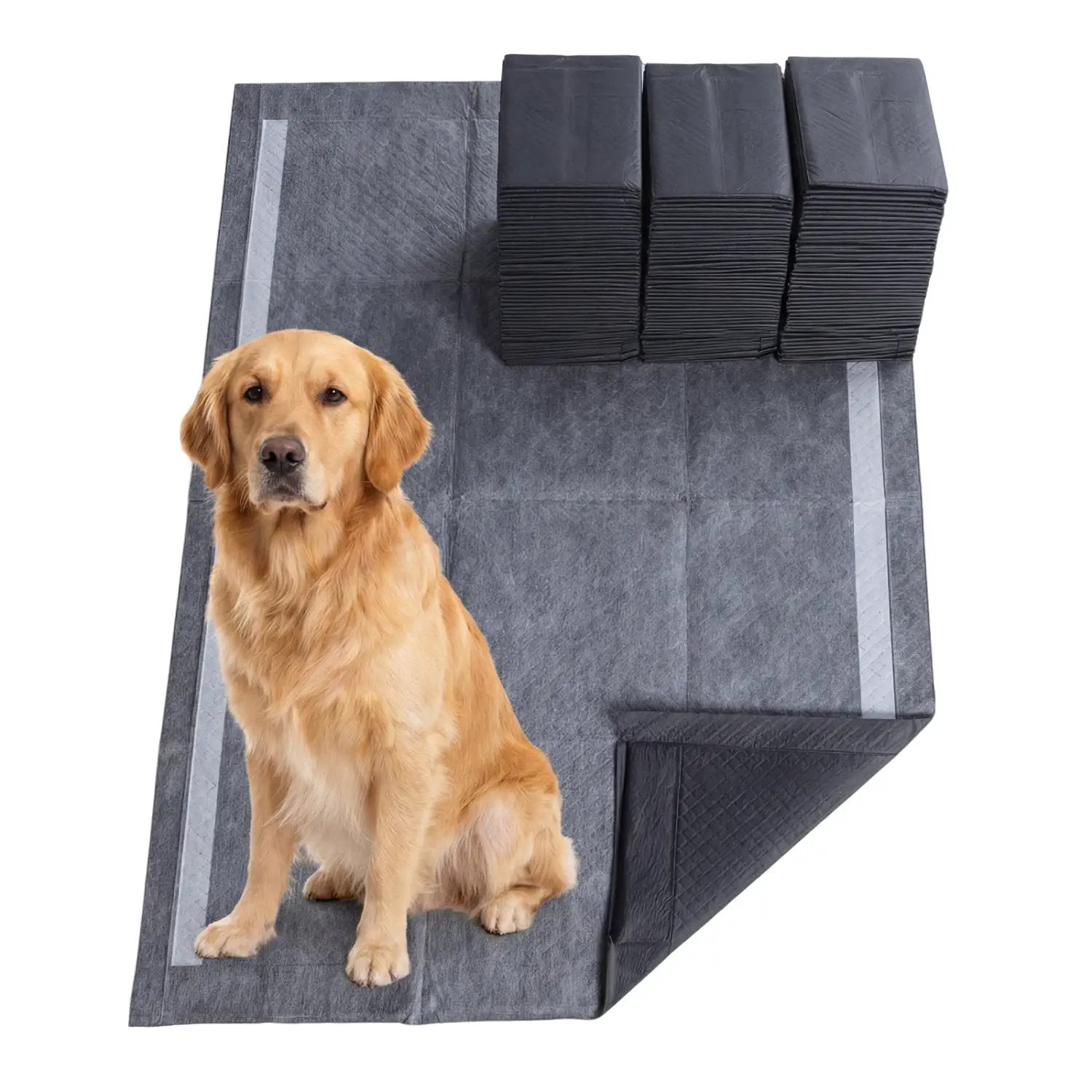 35.5" x 24" Charcoal Dog Pee Pads 6-Layer for Dogs by DirectDeals
