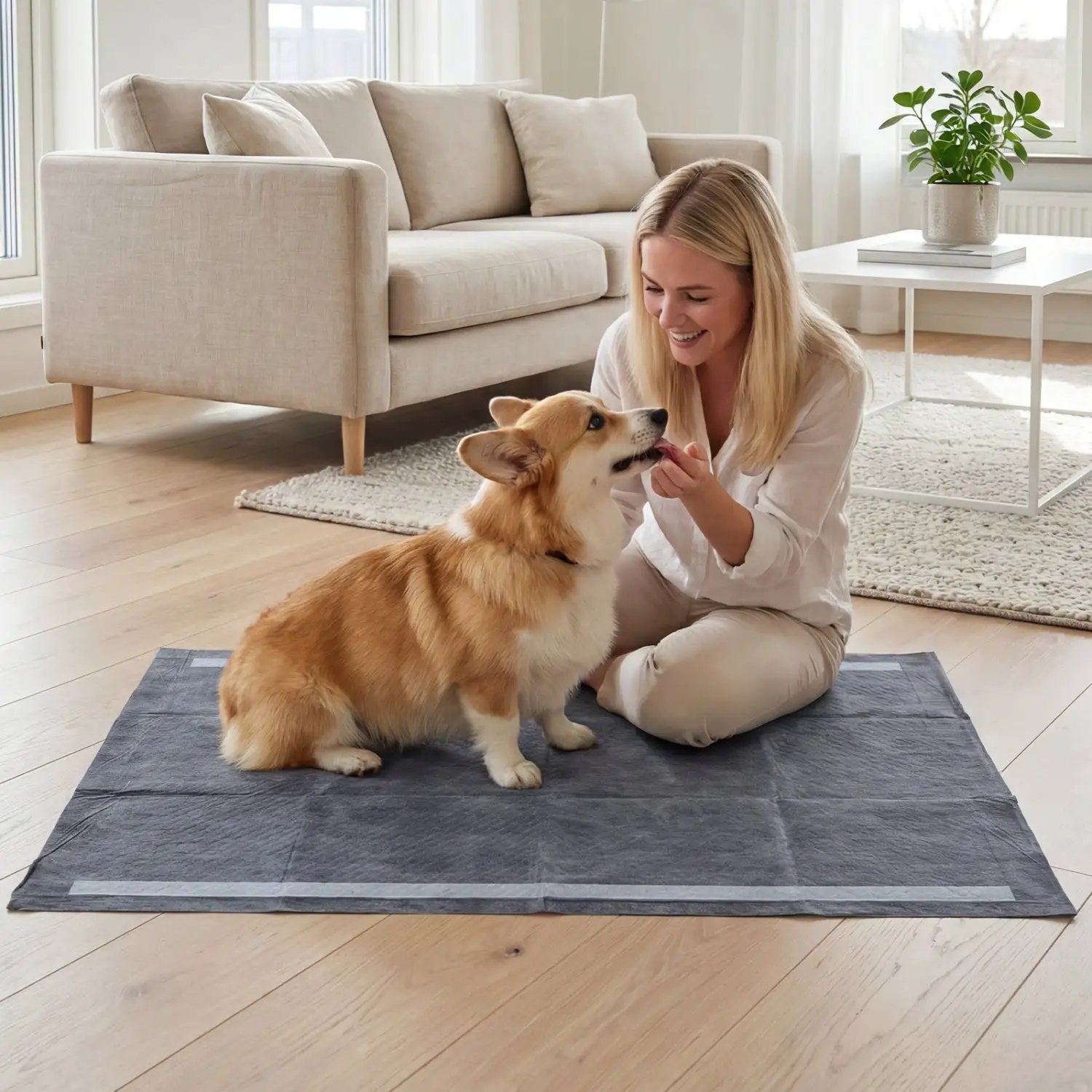 35.5" x 24" Charcoal Dog Pee Pads 6-Layer for Dogs by DirectDeals