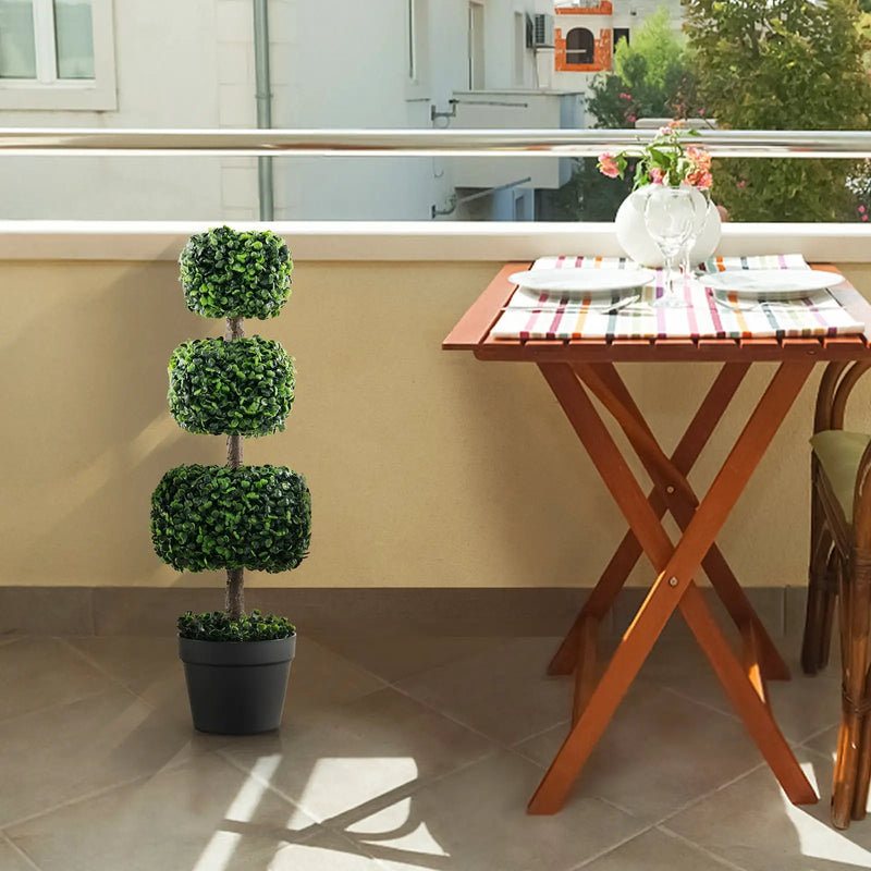 22.5 inch Round Side Table Farmhouse End Table with Sturdy Rubber Wood Legs and Triangular Structure by DirectDeals