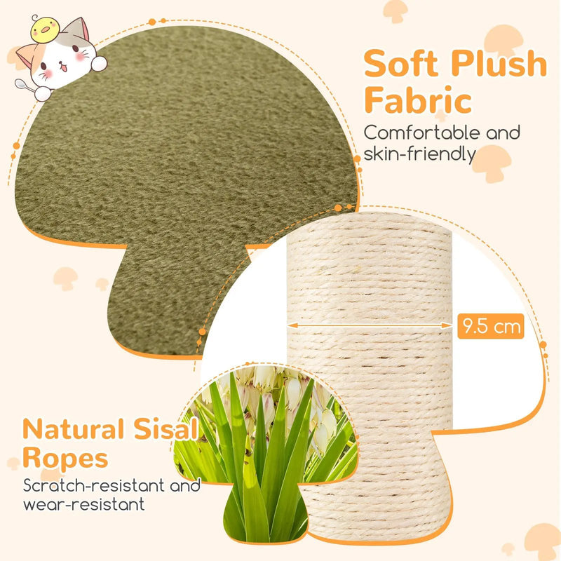 35 Inch Tall Cat Tower with Sisal Scratching Posts Cat Condo and Padded Platforms-Multicolor by DirectDeals