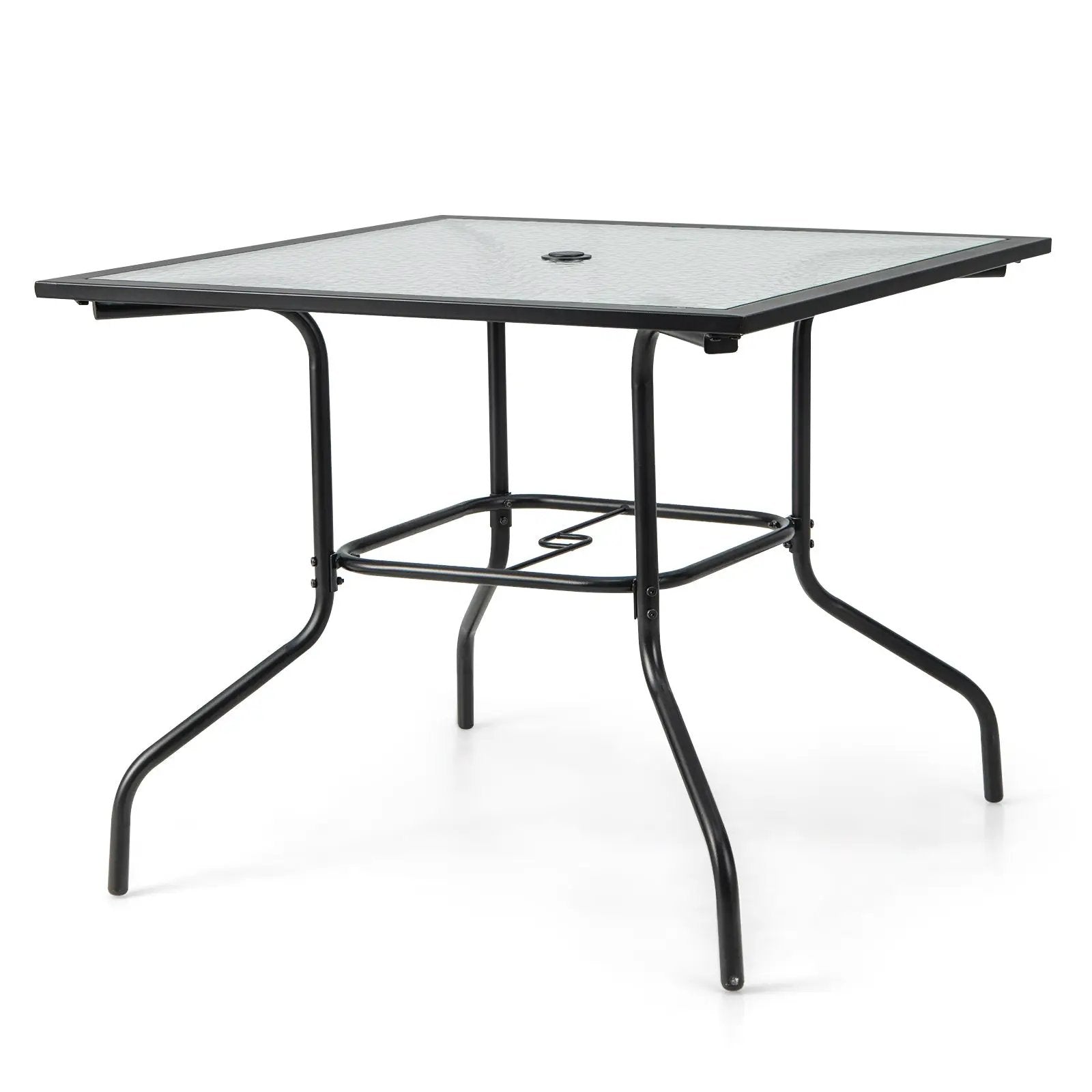 35 x 35 Inch Patio Dining Table with 1.5 Inch Umbrella Hole without Umbrella by DirectDeals