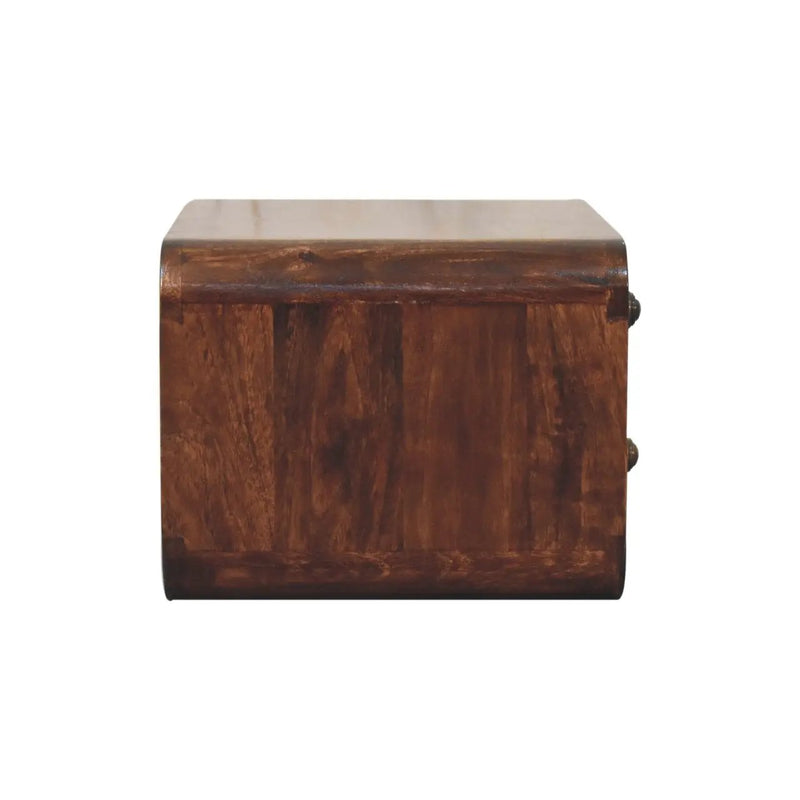 Solid Wood Curved California Nightstand by HouseOfZazla