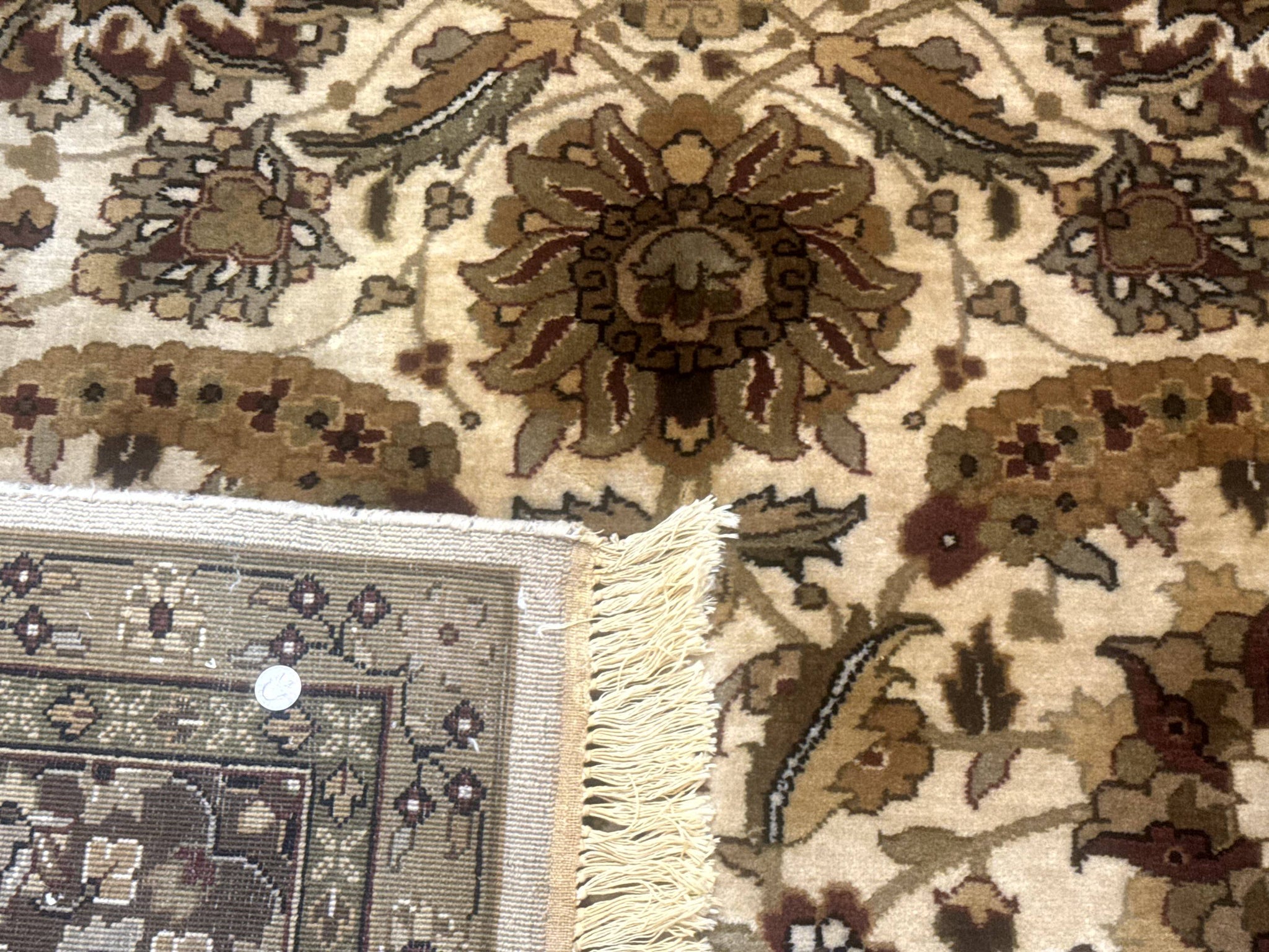 Indo Persian Mahal Rug 8x10, Floral Traditional Wool Oriental Carpet by Jewel Rugs