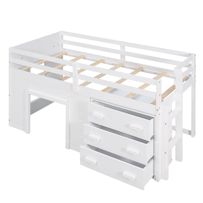 Loft Bed With Cabinet And Shelf by Unique Piece Furniture