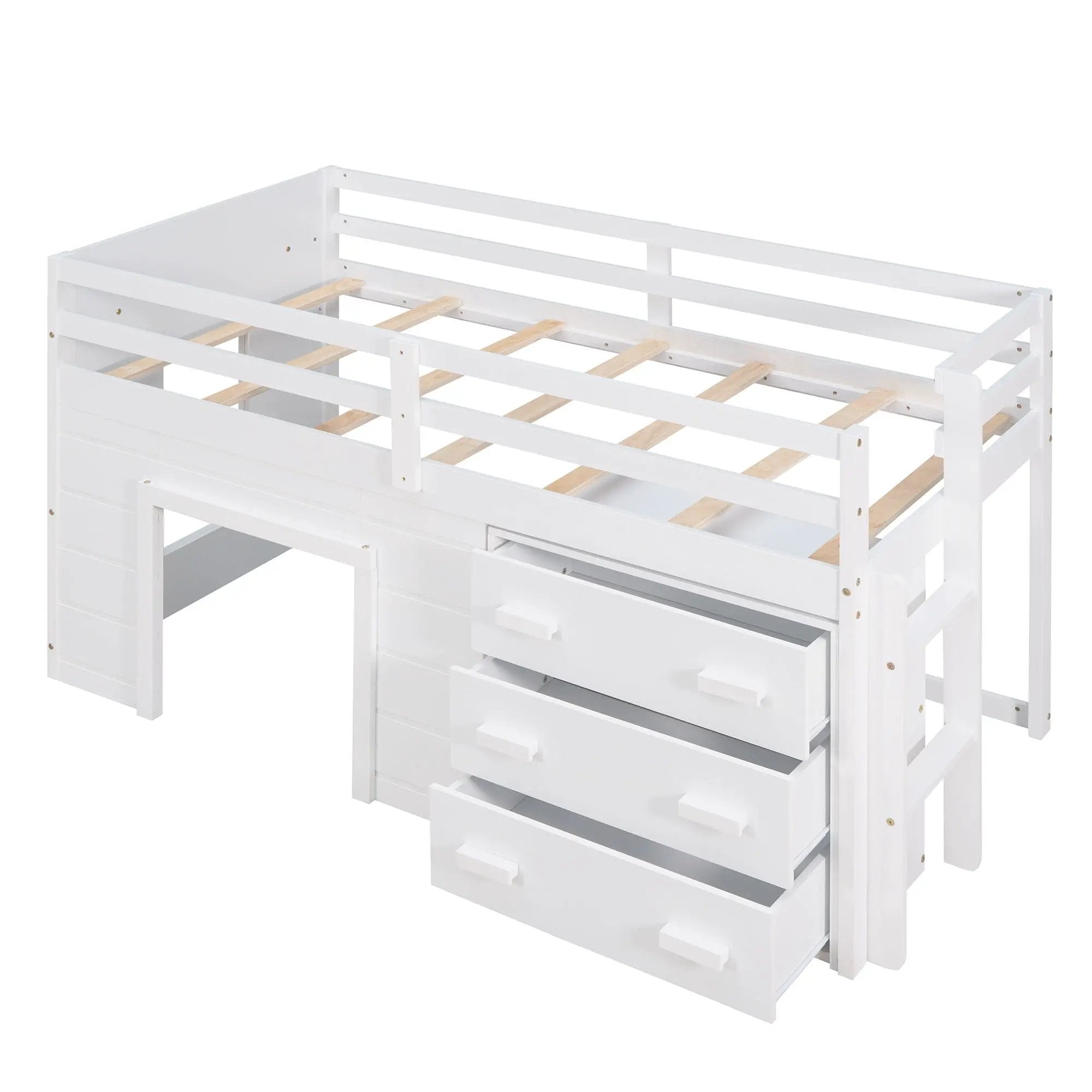 Loft Bed With Cabinet And Shelf by HouseOfZazla