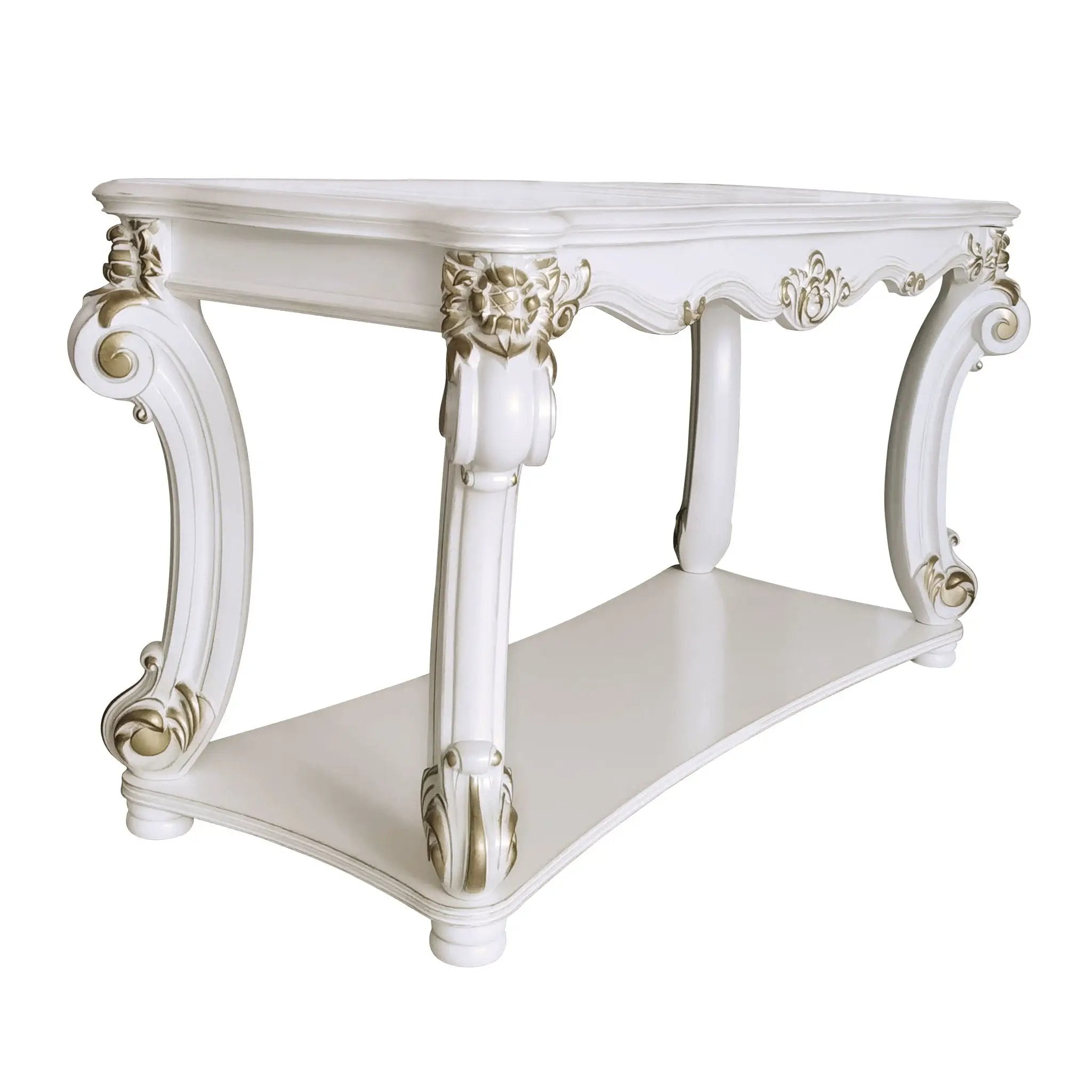 Vendome - Antique Sofa Table - White by HouseOfZazla