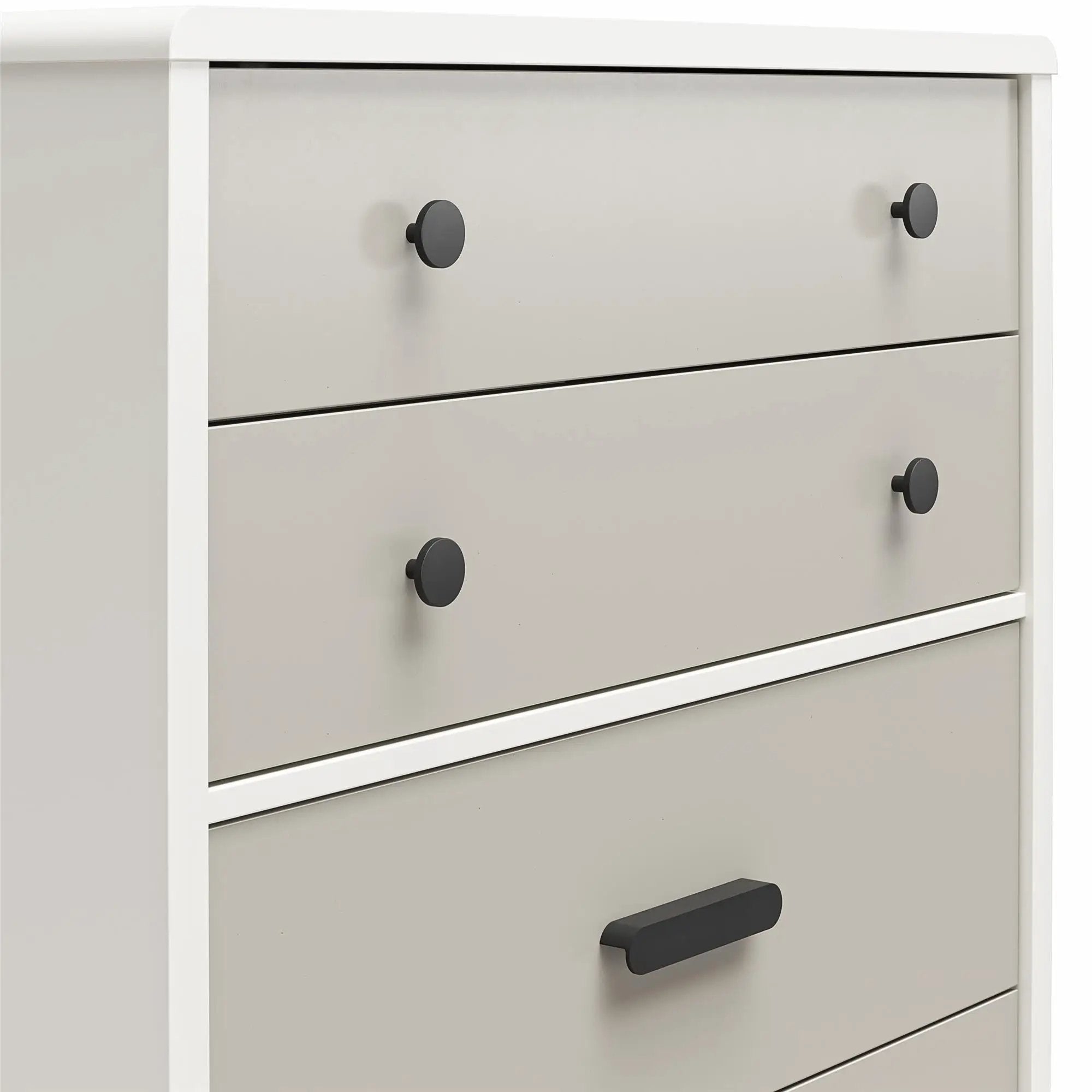 Valencia - 5 Drawer Dresser - White / Gray by Unique Piece Furniture