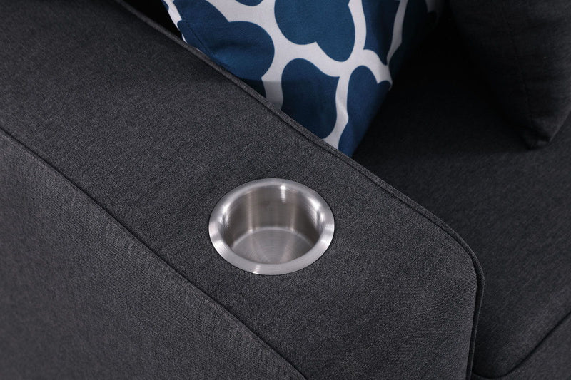 Cooper - Sectional Sofa With Ottomans And Cupholder by HouseOfZazla