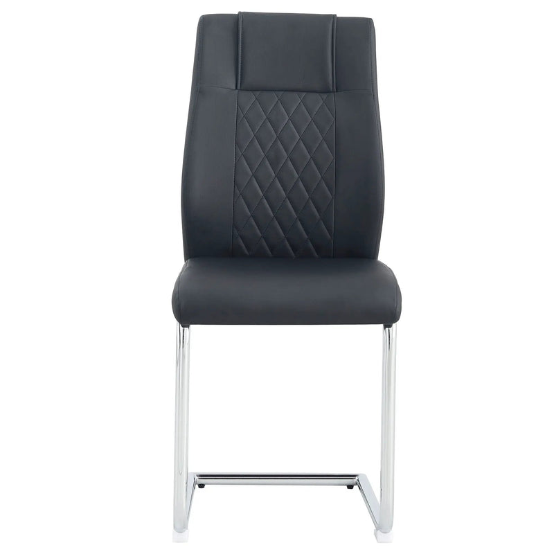 Modern Dining Chairs With Padded Seat, Metal Legs by Unique Piece Furniture