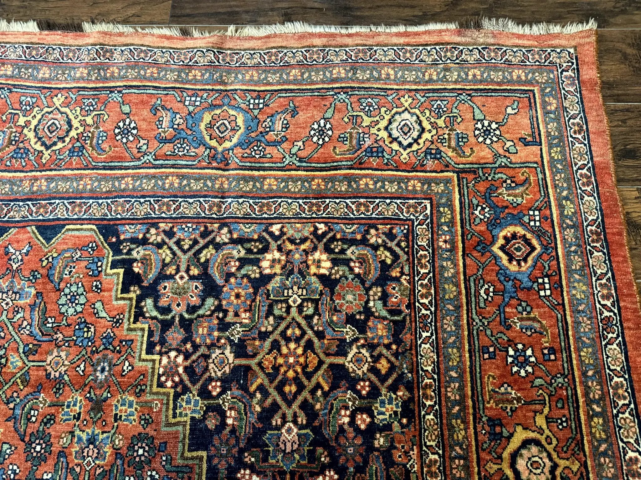 Antique Persian Bidjar Rug 8x12, Rare Persian Carpet by Jewel Rugs