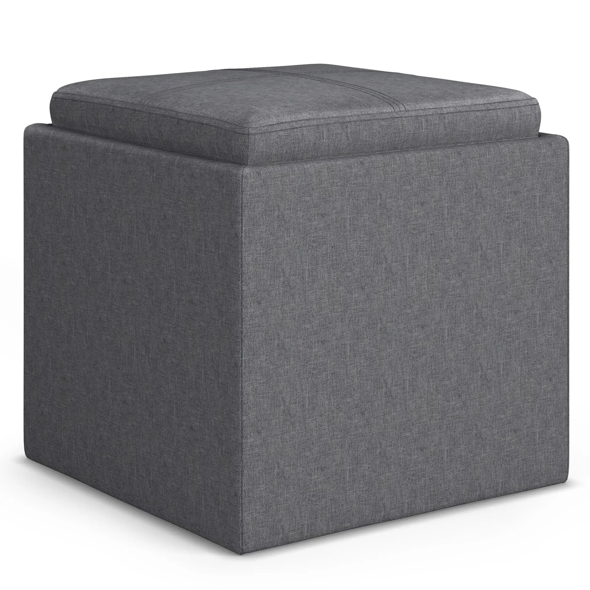 Rockwood - Upholstered Cube Storage Ottoman With Tray by Unique Piece Furniture