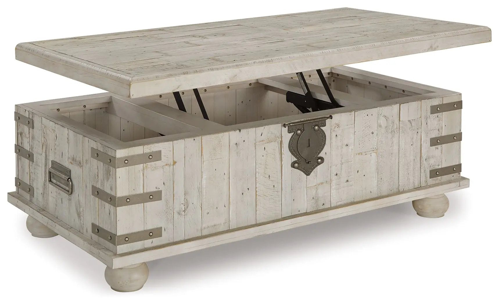 Carynhurst - Lift Top Cocktail Table - White Wash Gray by Unique Piece Furniture