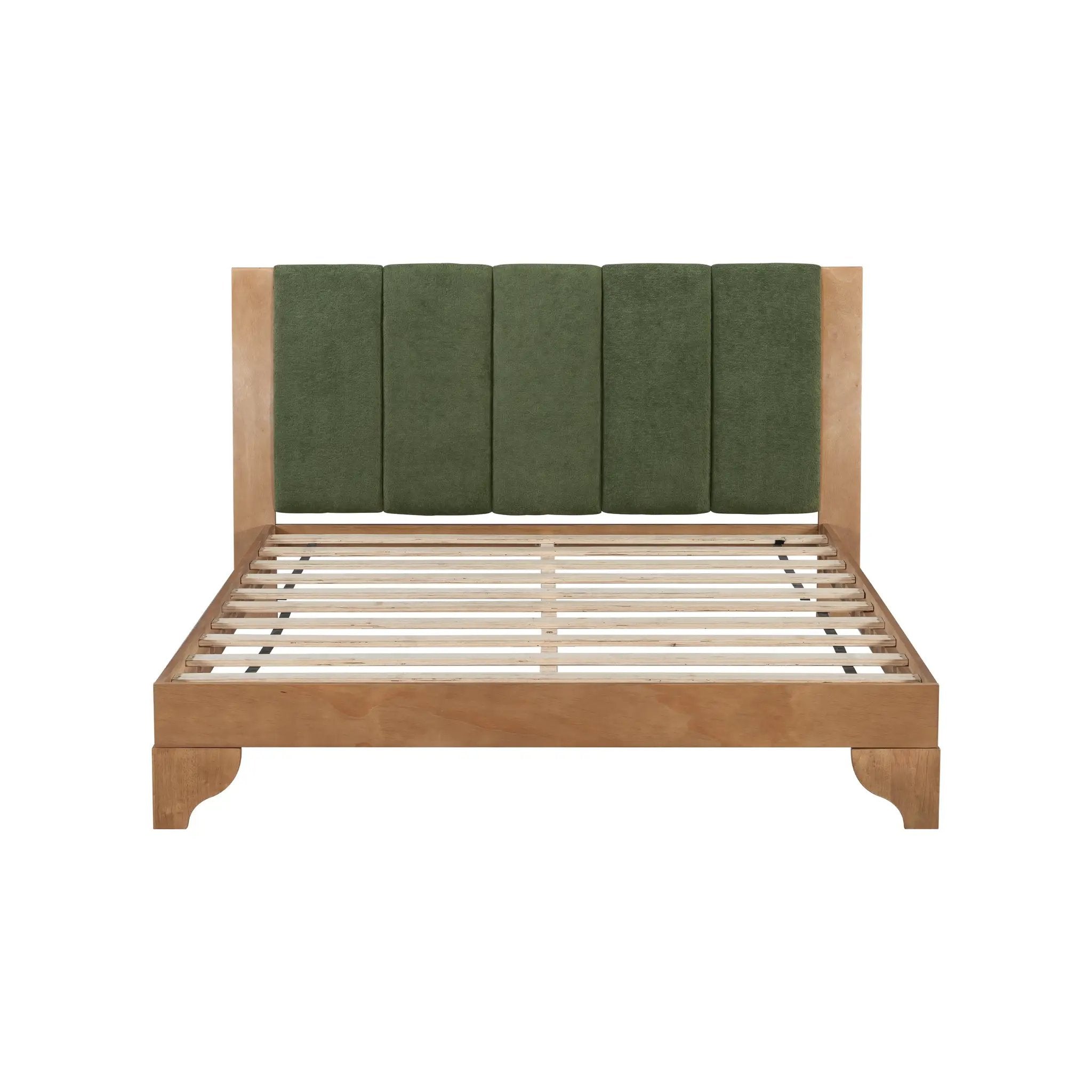 Premium Pine Wood Queen Bed Frame with Headboard by HouseOfZazla