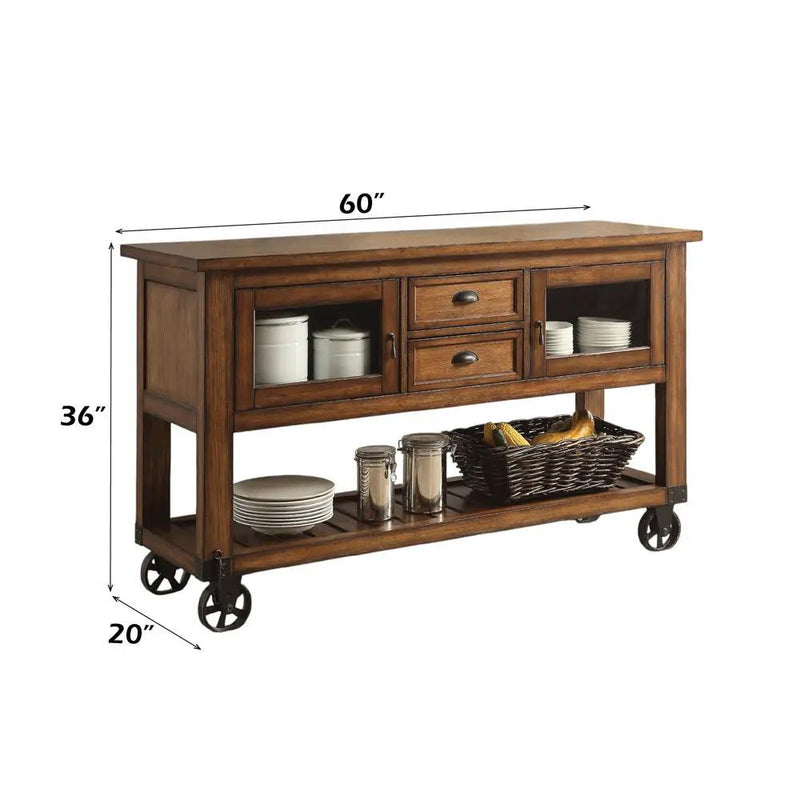 Kadri - Kitchen Cart - Distressed Chestnut by Unique Piece Furniture