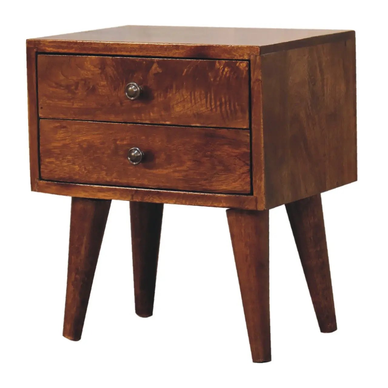 Mini Modern Bedside Table - Chestnut by HouseOfZazla