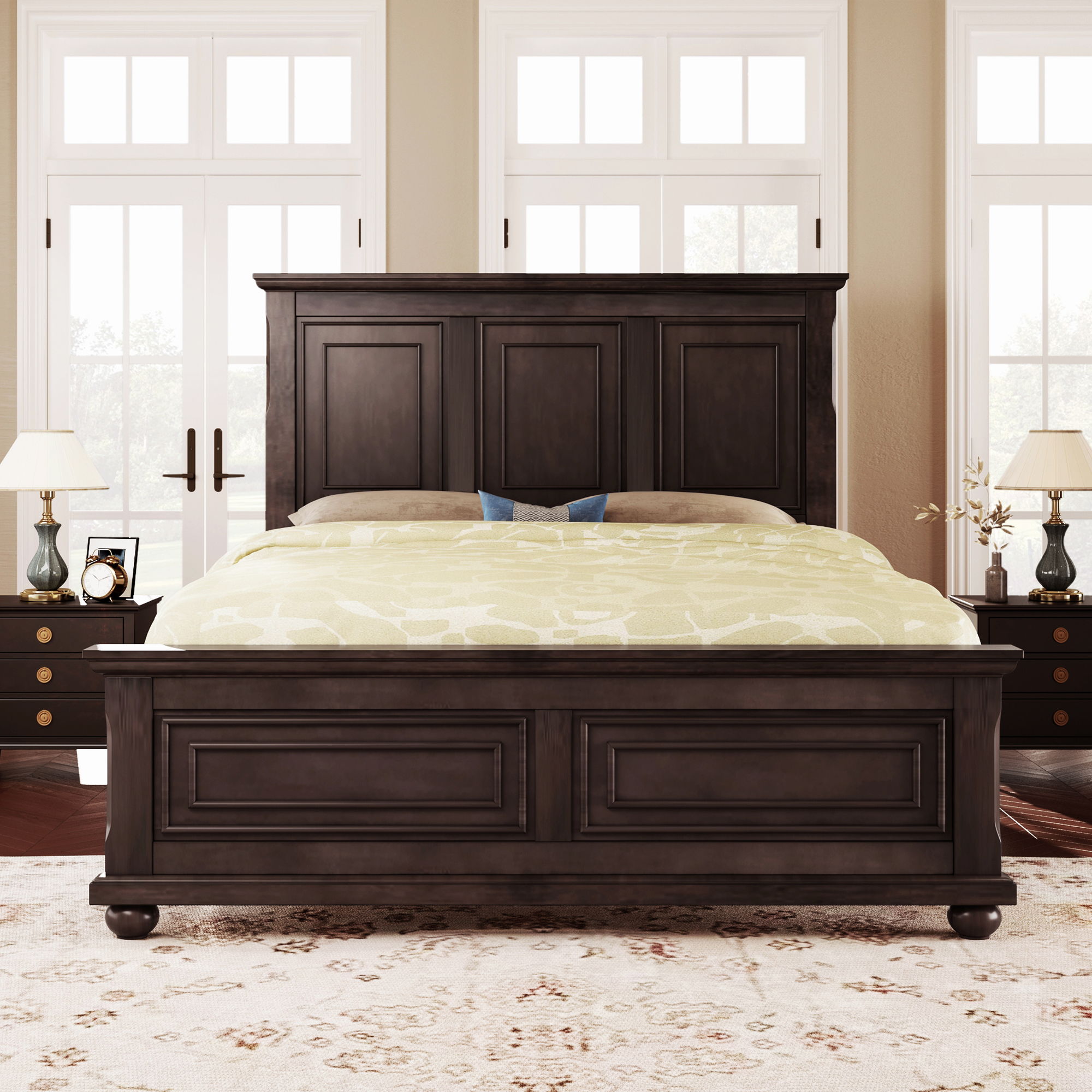 Vintage Tall Headboard Bed by HouseOfZazla