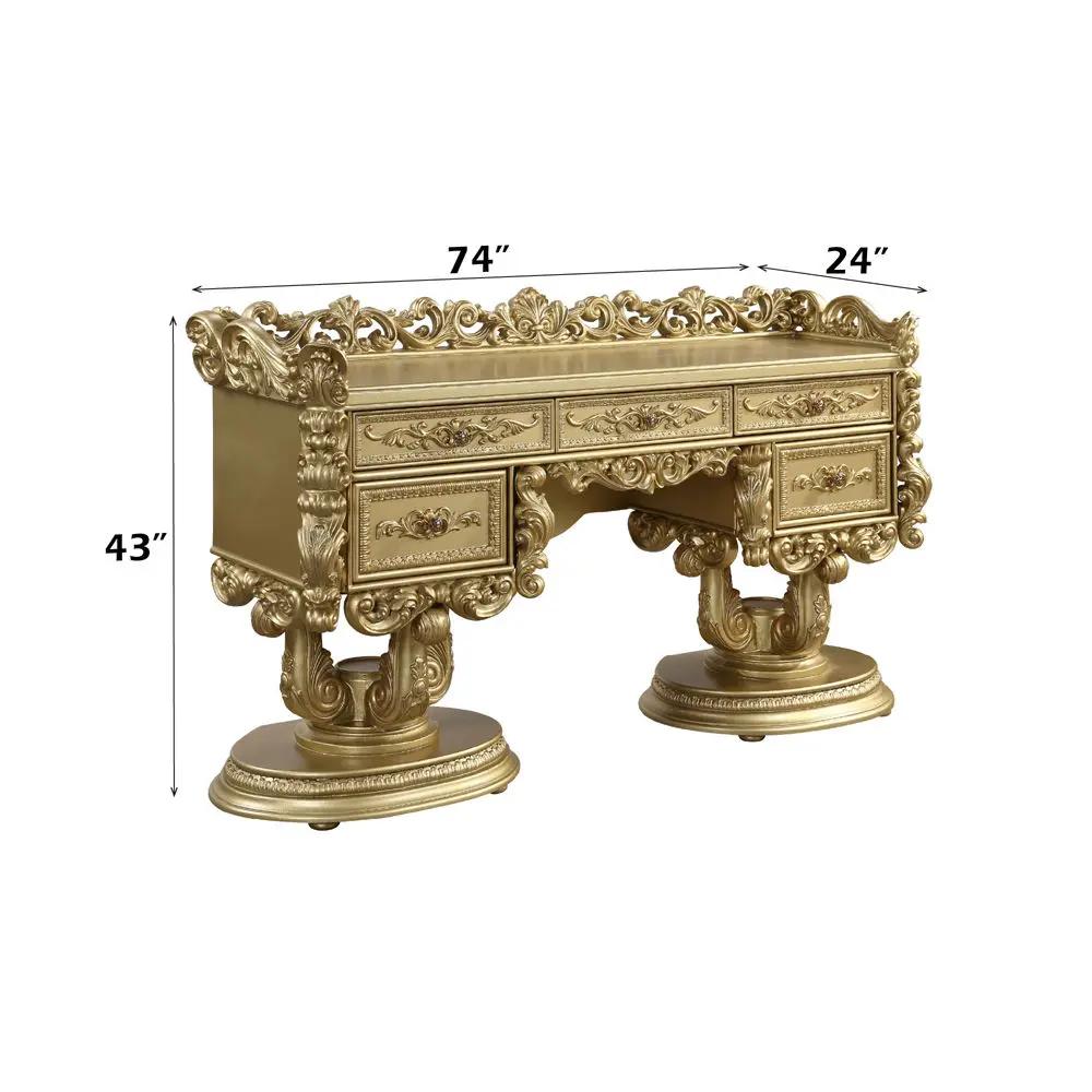 Bernadette - Vanity Desk - Gold by Unique Piece Furniture