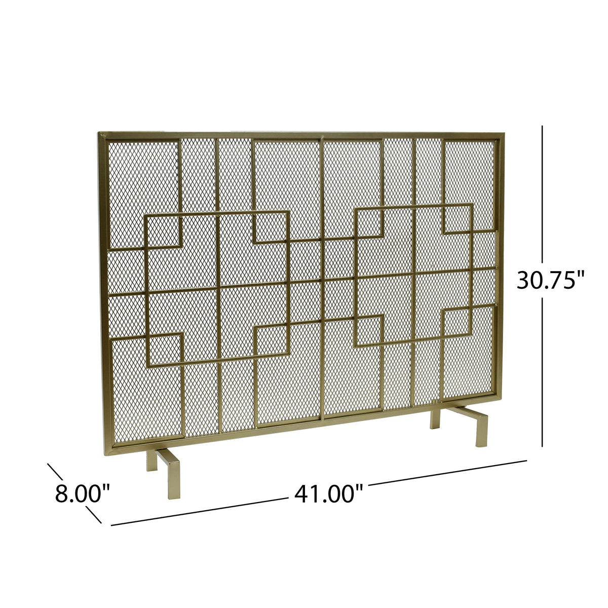 Dorothy Modern Single Panel Iron Fire Screen, photo 4 of 9