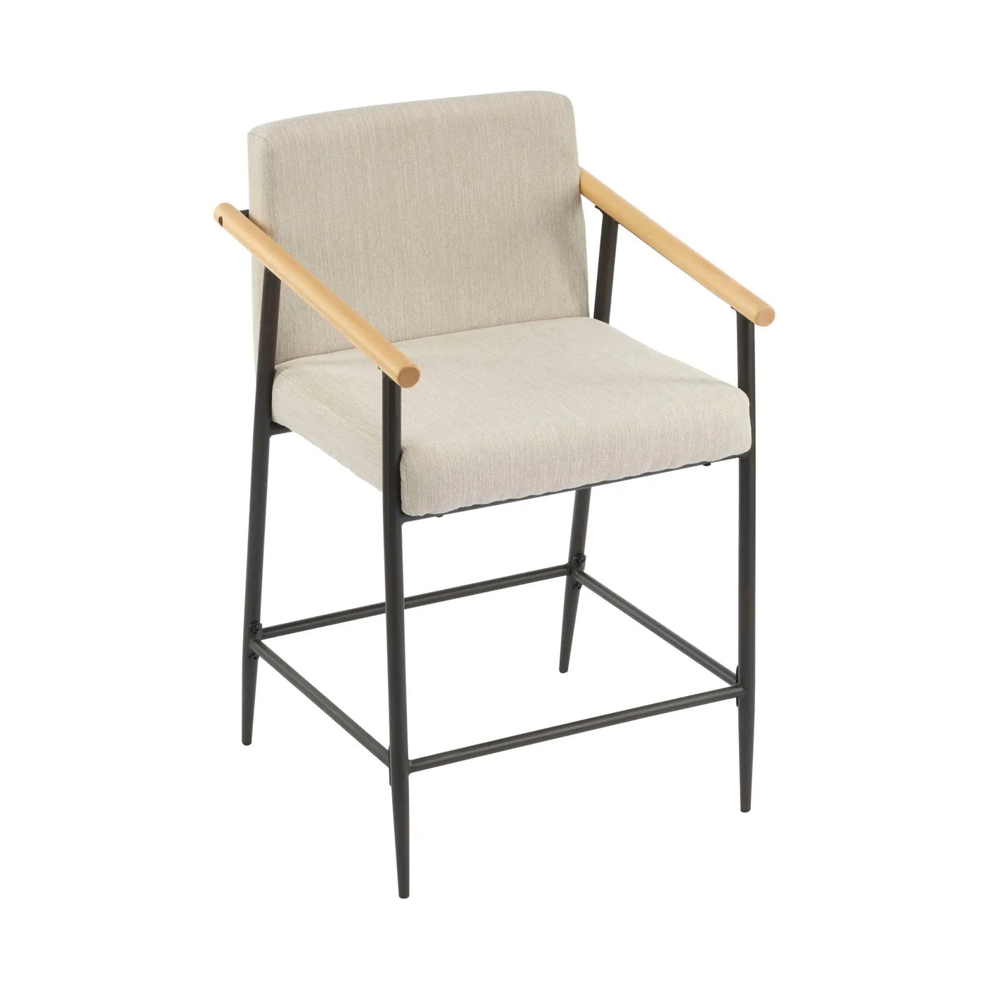 Mid Century Modern Counter Stool Set With Iron Frame by HouseOfZazla