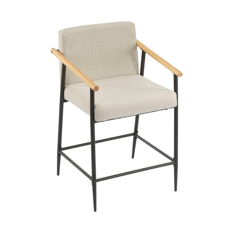 Mid Century Modern Counter Stool Set With Iron Frame by HouseOfZazla
