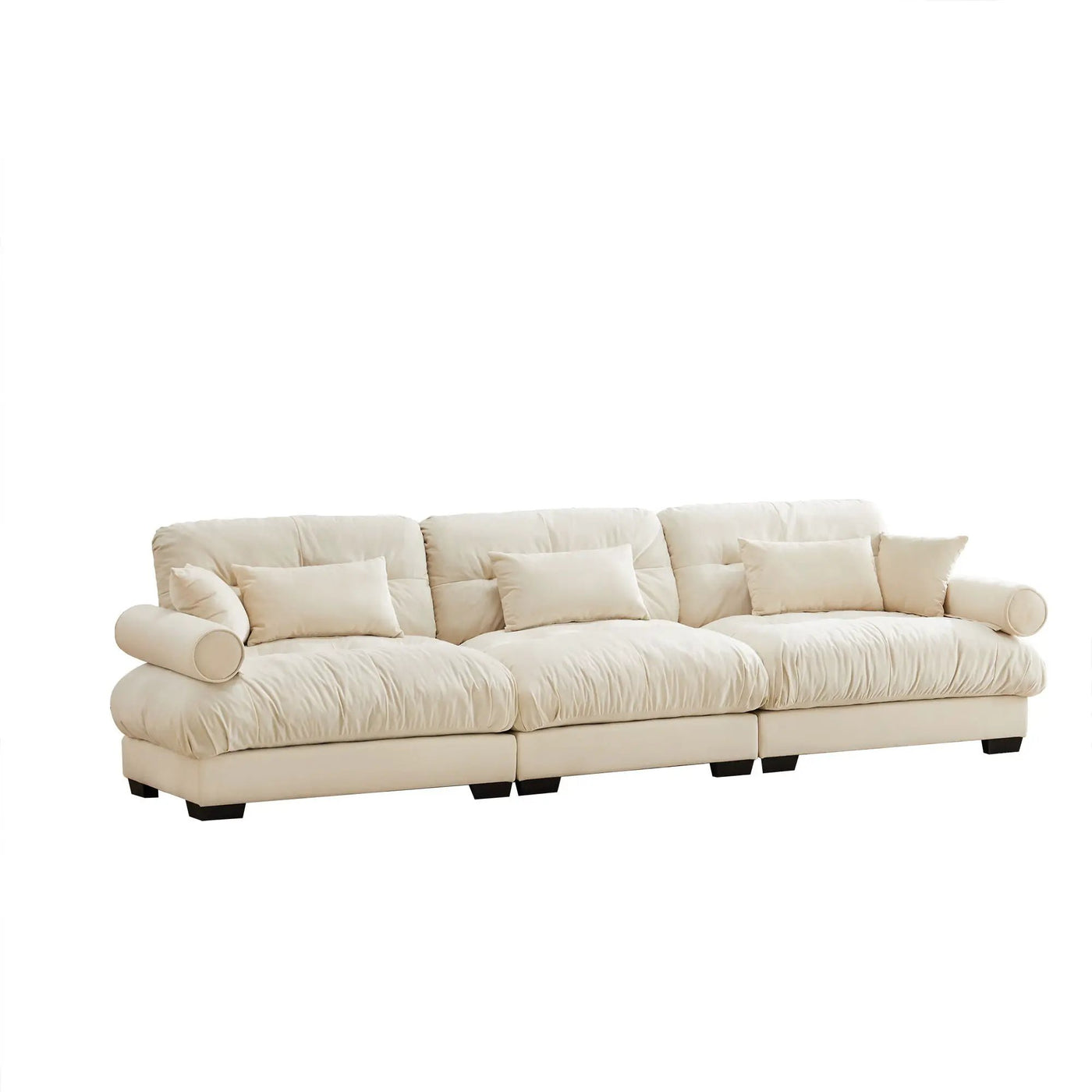 Modern Oversize Sofa With Cloud Like Comfort, Featuring Waist And Throw Pillows by Unique Piece Furniture