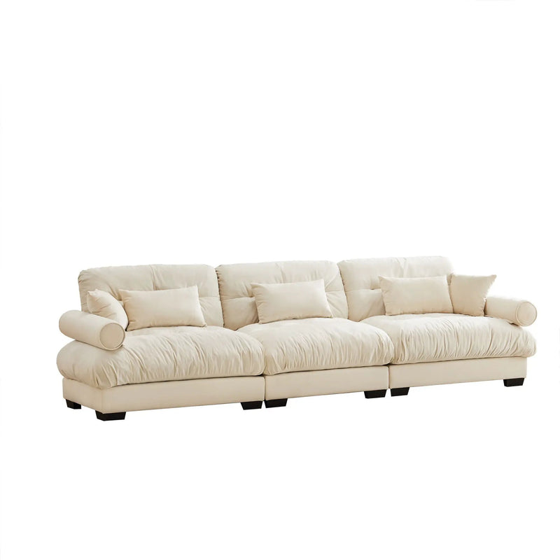 Modern Oversize Sofa With Cloud Like Comfort, Featuring Waist And Throw Pillows by Unique Piece Furniture