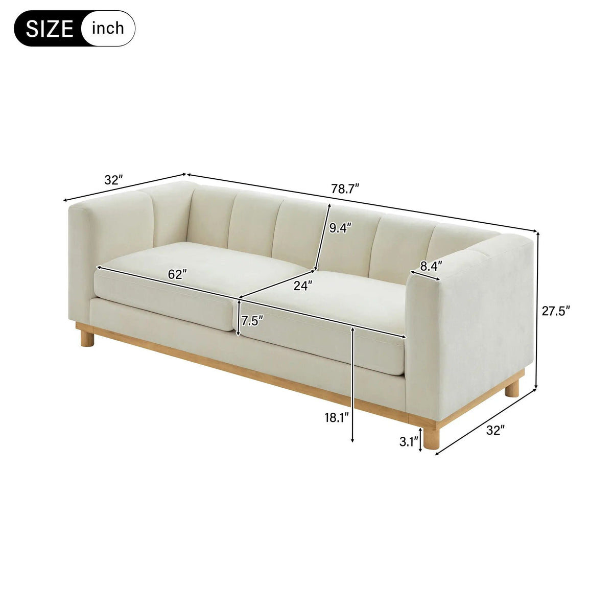 Soft Loveseat Sofa For Living Room by HouseOfZazla