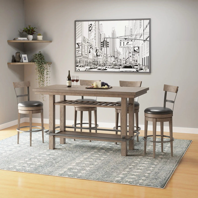 Bar Height Storage Table With Construction - Brown by HouseOfZazla