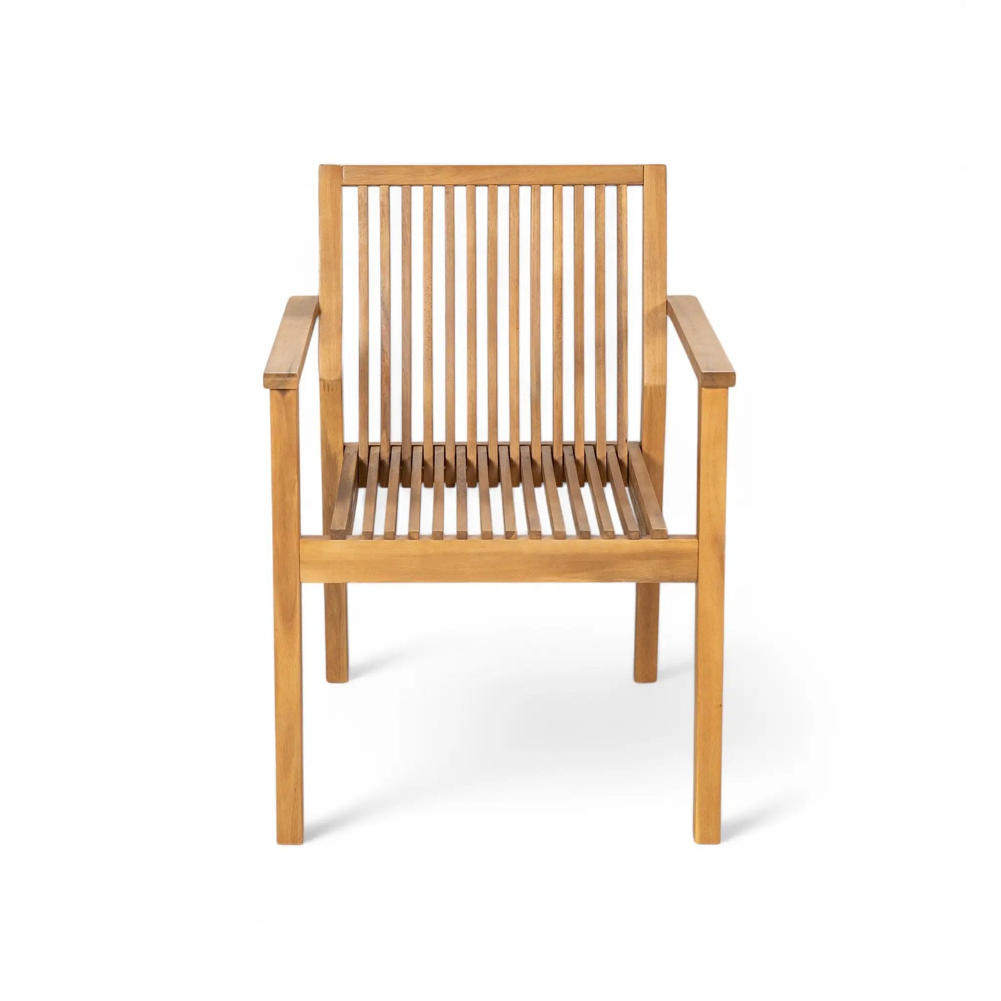 5-Piece Acacia Wood Outdoor Dining Set, Patio Table & Chairs with Removable Cushions by HouseOfZazla