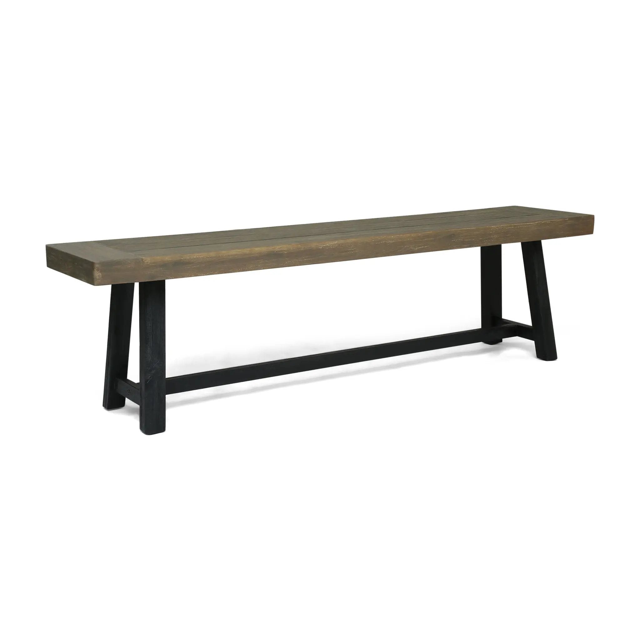 Cloud Outdoor Bench With Acacia Wood Frame And Slat Panel Design by HouseOfZazla