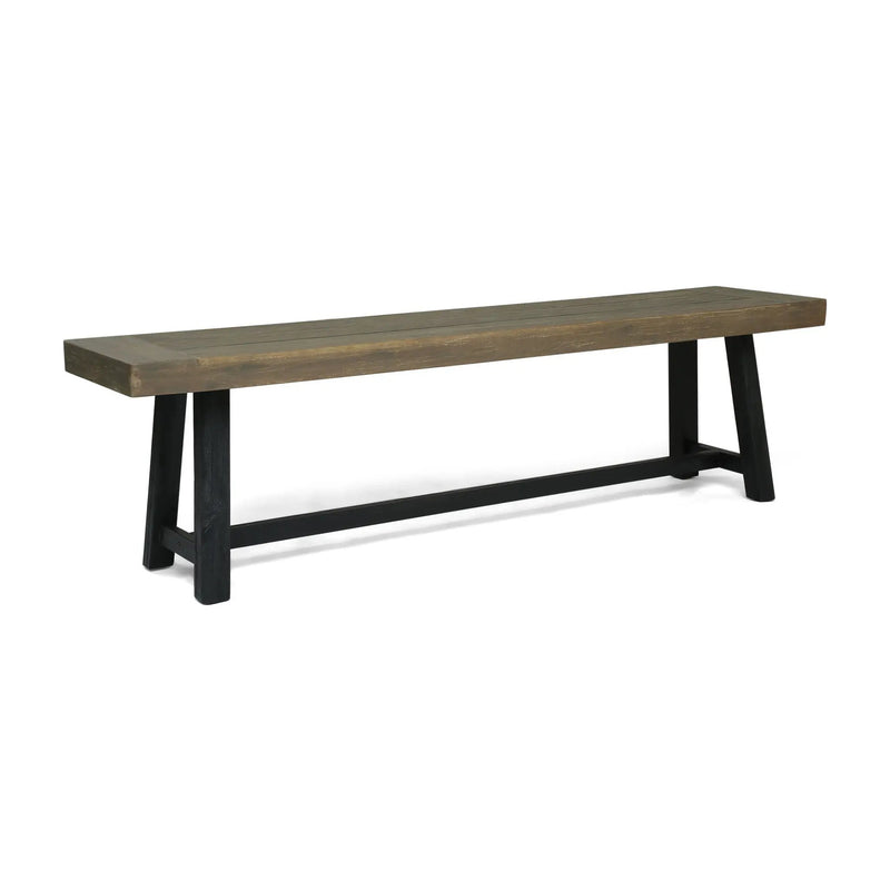 Cloud Outdoor Bench With Acacia Wood Frame And Slat Panel Design by HouseOfZazla