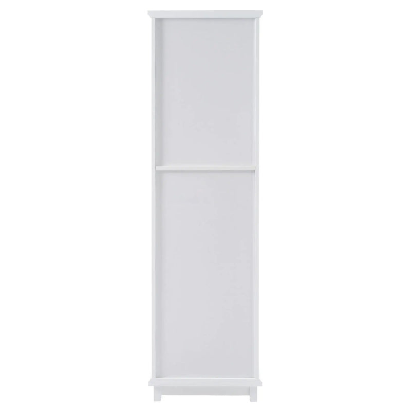 Tall Bathroom Storage Cabinet With Glass Doors, Free-Standing, Two Drawers, And Adjustable Shelves, Board, Painted Perfect For Displaying Your Favorite Items by HouseOfZazla