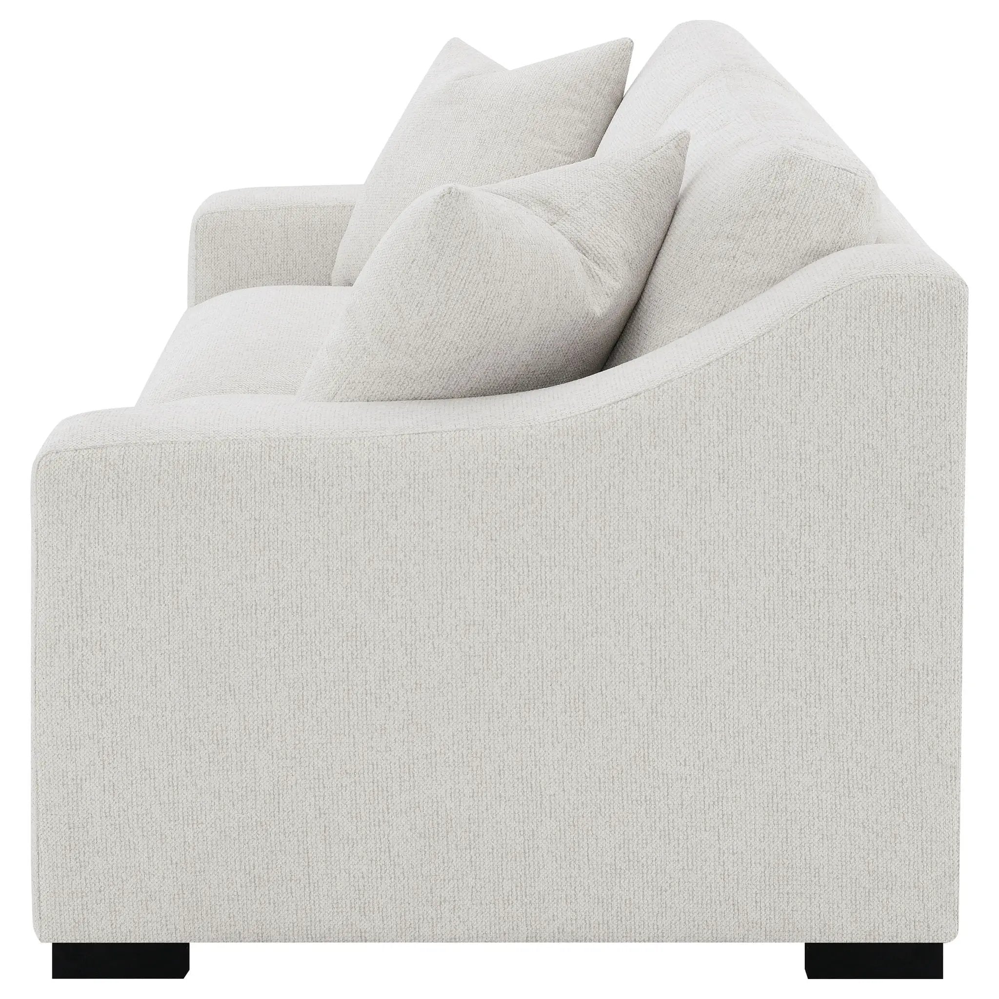 Ashlyn Fabric Upholstered Track Arm Sofa Sand by Unique Piece Furniture