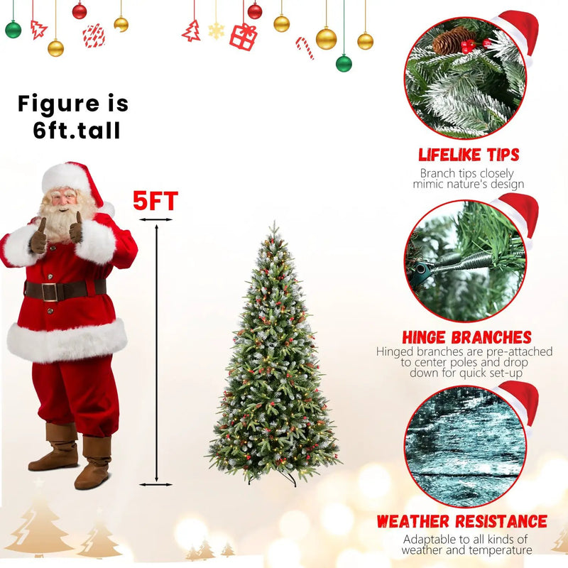 7.5FT Christmas Tree with 500 Warm Lights by HouseOfZazla