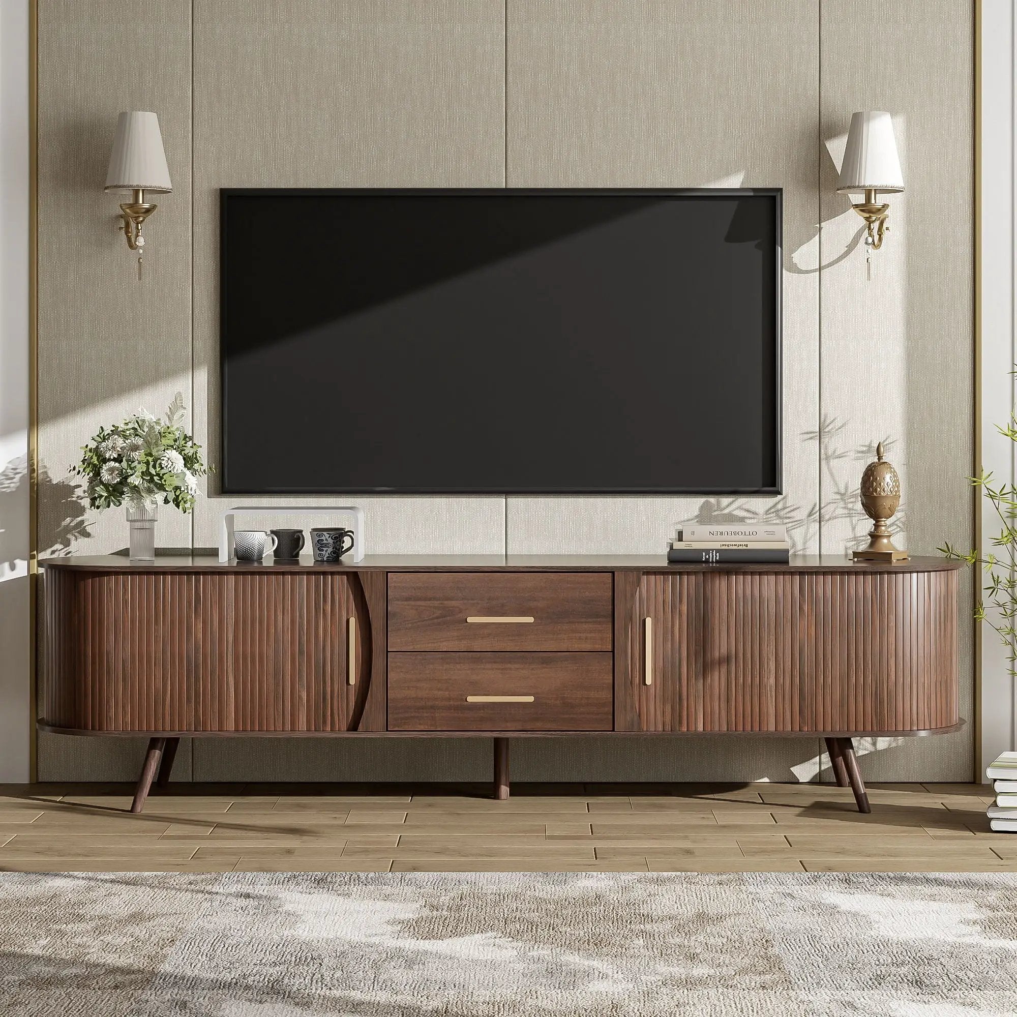 TV Stand, Entertainment Center With Storage by Unique Piece Furniture