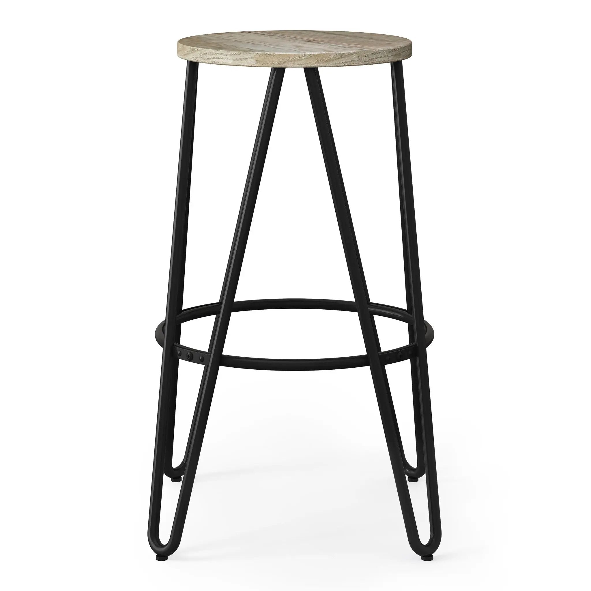 Simeon - Multifunctional Metal Stool With Wood Seat by Unique Piece Furniture