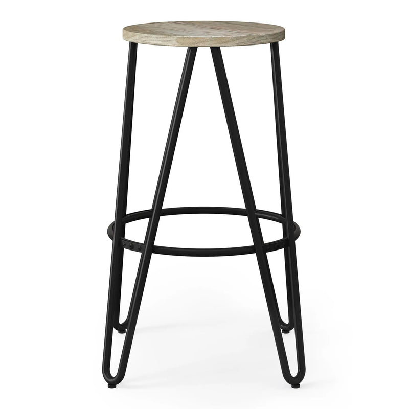 Simeon - Multifunctional Metal Stool With Wood Seat by Unique Piece Furniture
