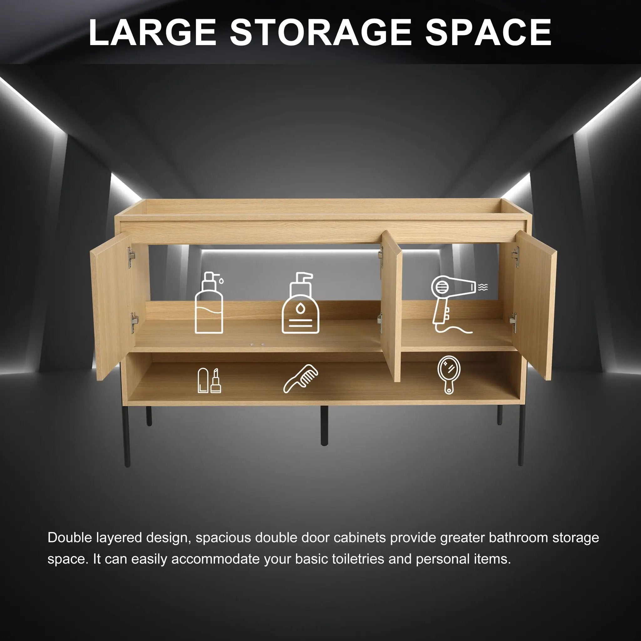 Freestanding Bathroom Vanity & Soft Close Cabinet Doors by Unique Piece Furniture